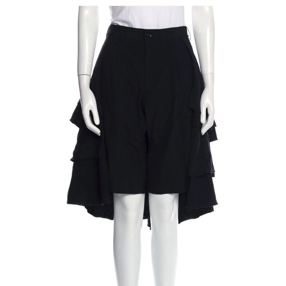 Comme des Garçons wool shorts with ruffle skirt attached Sz. S